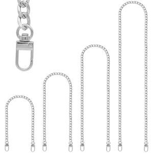 Set of Four SILVER Tone Purse Chains Shoulder/Crossbody/Wristlet - UNBRANDED